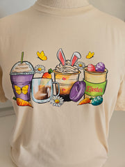 T-Shirt EASTER COFFEE LOVER  tee tshirt LARGE