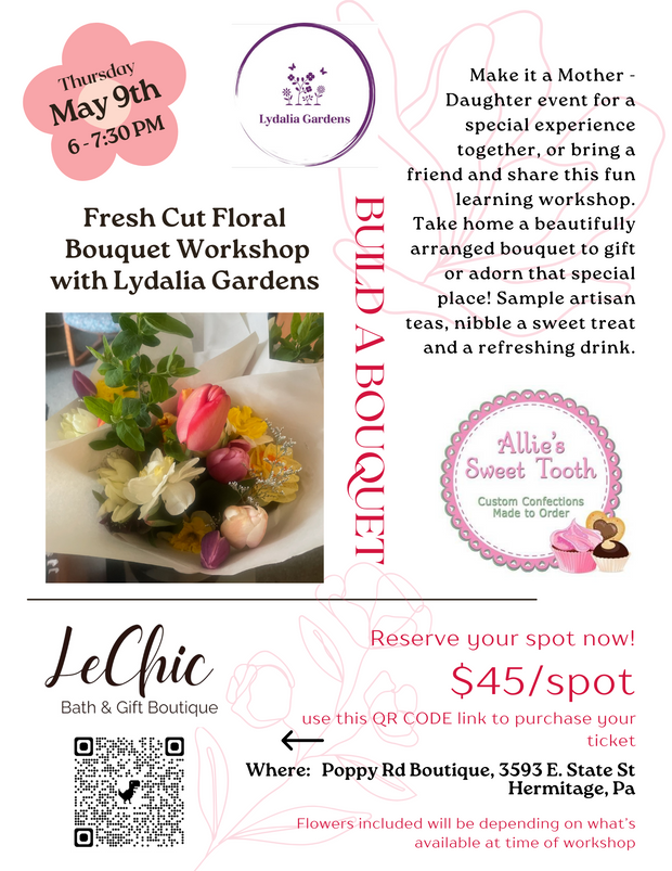 Fresh Cut Floral Bouquet Workshop Ticket