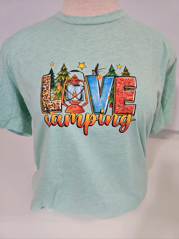 T-Shirt CAMPING - LOVE CAMPING tee tshirt Large