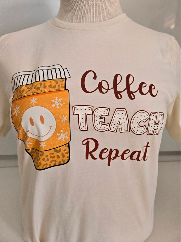 T-Shirt TEACHER COFFEE tee tshirt Medium