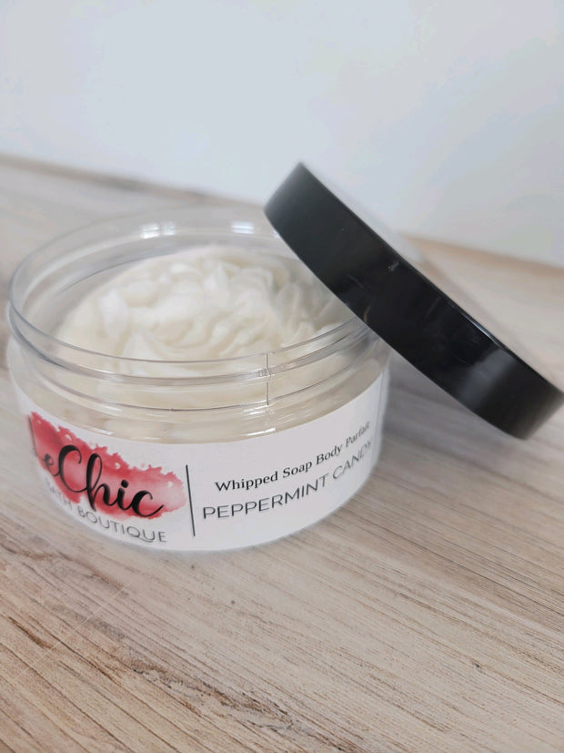 Whipped Body Parfait ~ PEPPERMINT CANDY scented whipped body soap shower cream