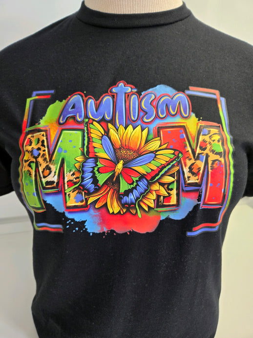 T-Shirt AUTISM MOM #autismlife Autism awareness Medium tee