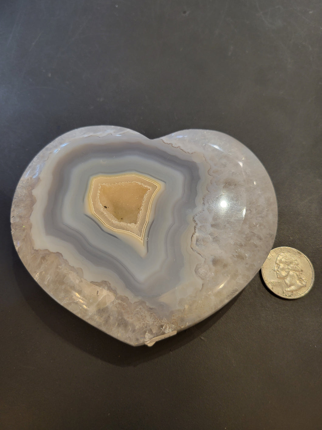 Crystal - Agate Geode HEART #7