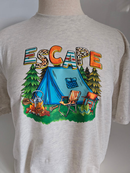T-Shirt CAMPING - Escape tee tshirt Large