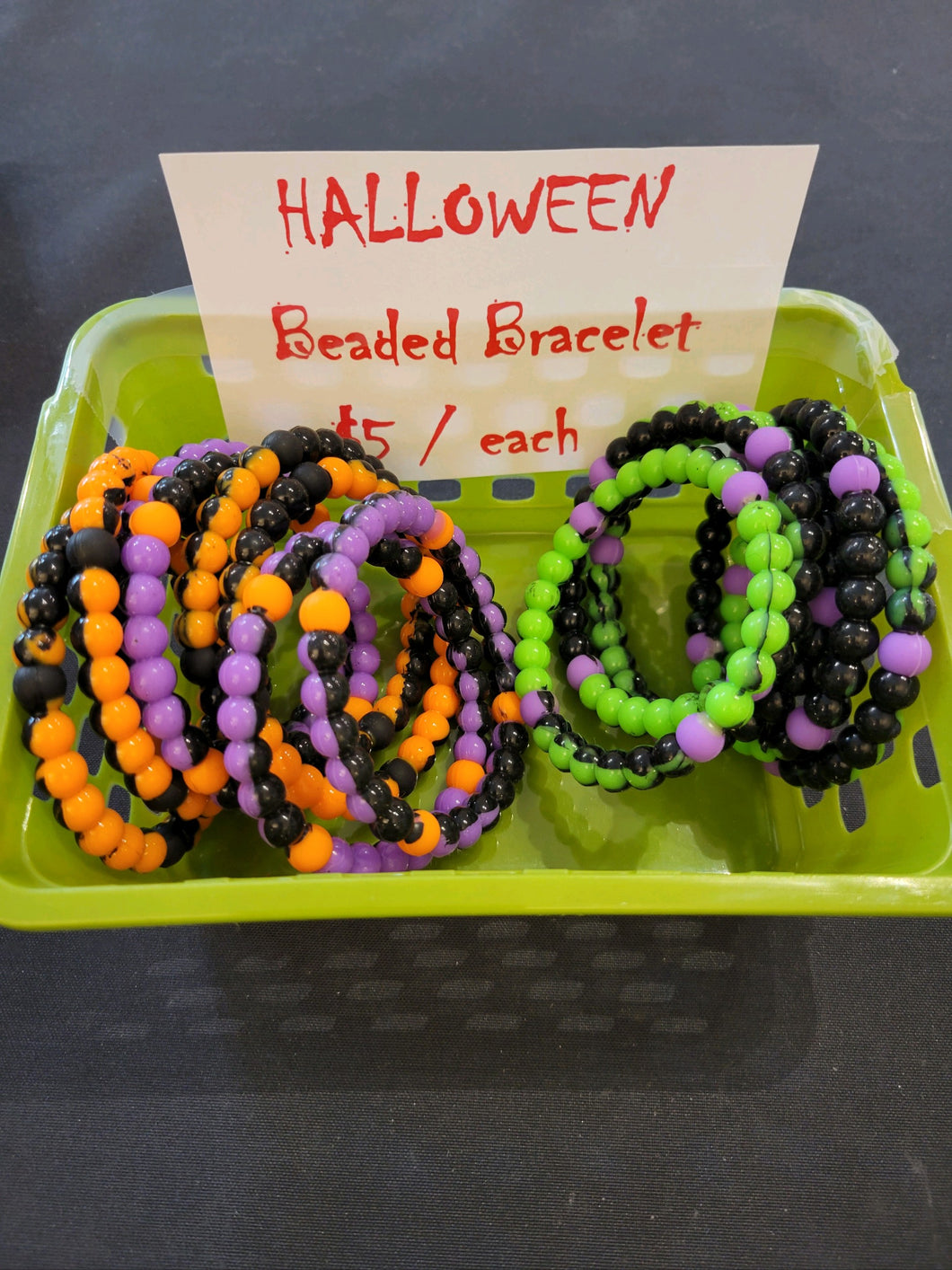 Halloween Beaded Bracelet