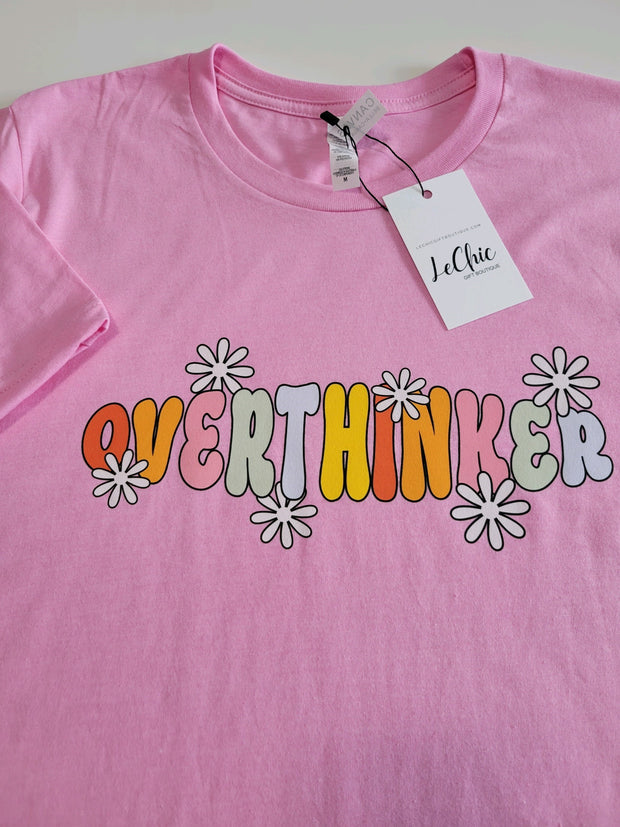 T-Shirt - OVERTHINKER - Bubble Gum Pink tee tshirt