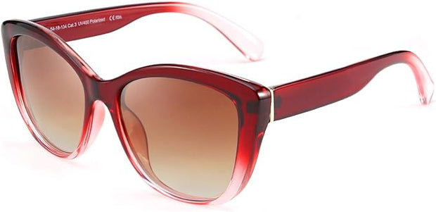 Sunglasses - Polarized RED cat eye