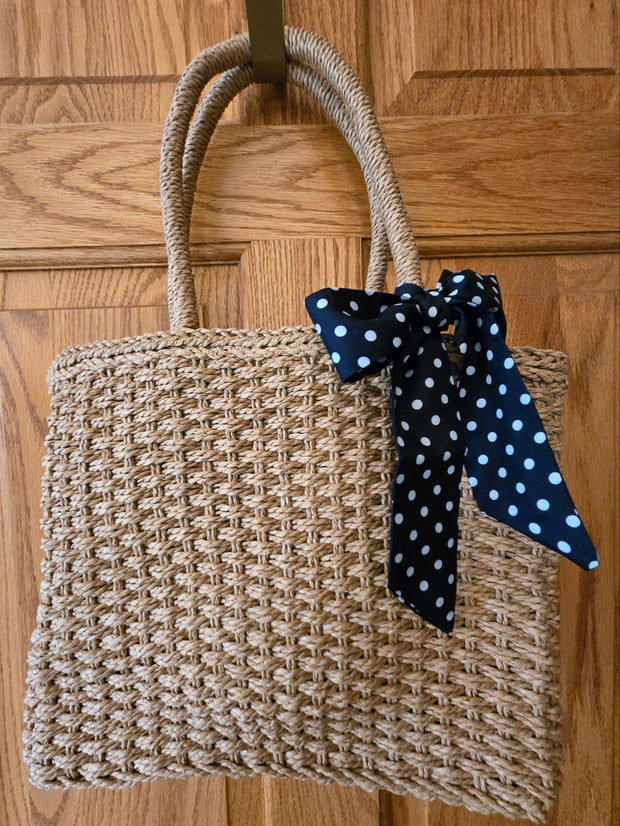 Handbag Travel Beach Straw Beach Pool Bag Straw Beach Bag with bow  for Women Summer Woven Tote Bag Shoulder Handbags (Copy)