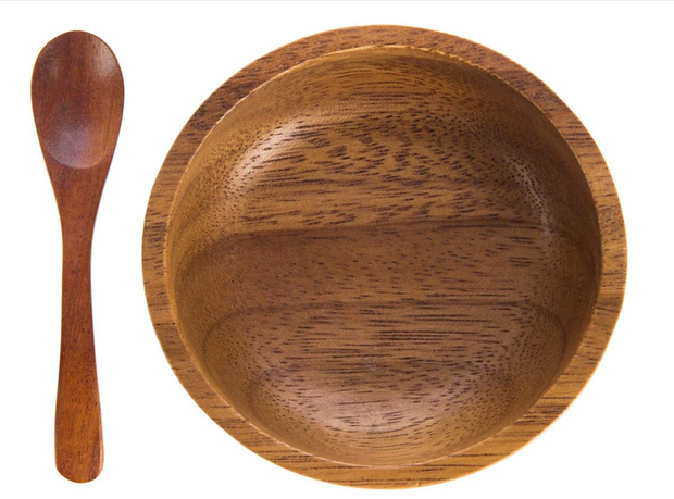 Wood Bowls ACACIA Wood with spoon