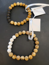 Bracelet - single bracelet with lava essential oil rock beads