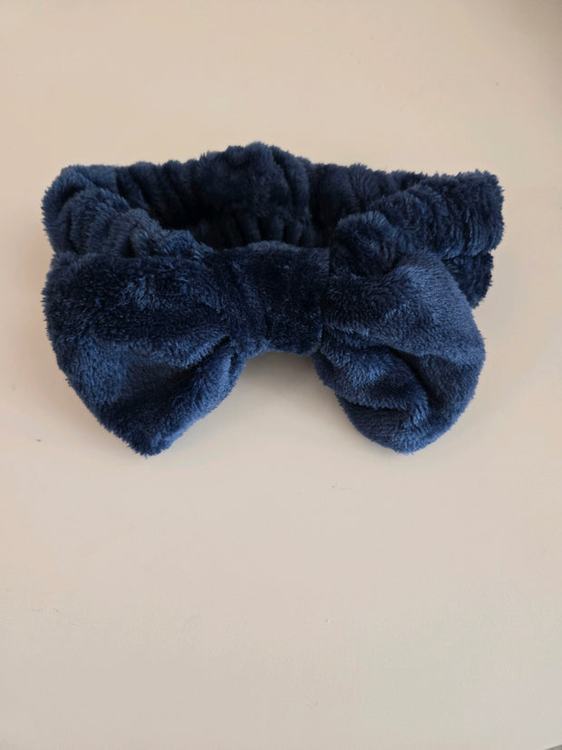 Headband Spa bow hair wrap terry cloth