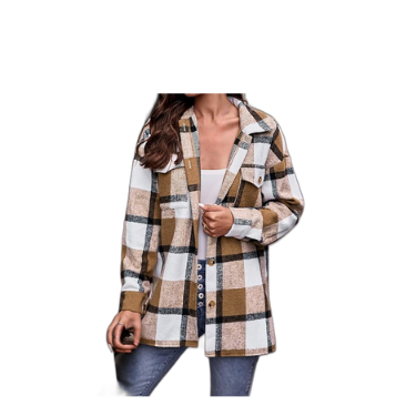 Shacket Jacket apparel long Sleeve plaid