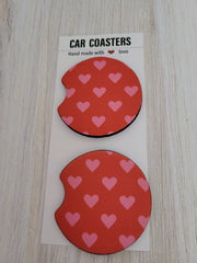 Coasters VALENTINE'S Car Cup Holder 2.75"  Round Double pk Car Accessory