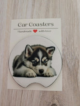 Coasters - Puppy Husky Car Accessory Cup Holder 2.75 Round - Single 1 holder