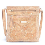 Cork - Crossbody Bag - Tassel with Accented Gold