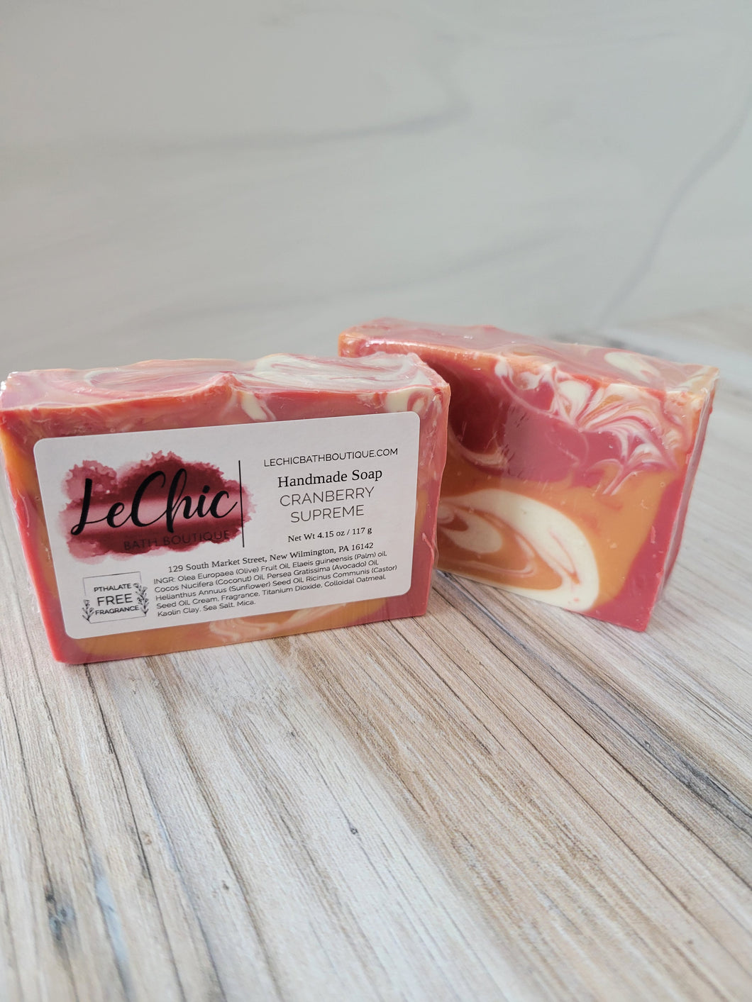 Soap ~ CRANBERRY SUPREME scented Bar Hand & Body soap handmade