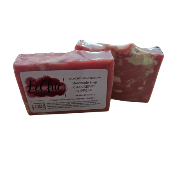 Soap CRANBERRY SUPREME scented Bar Goat Milk Hand & Body soap handmade