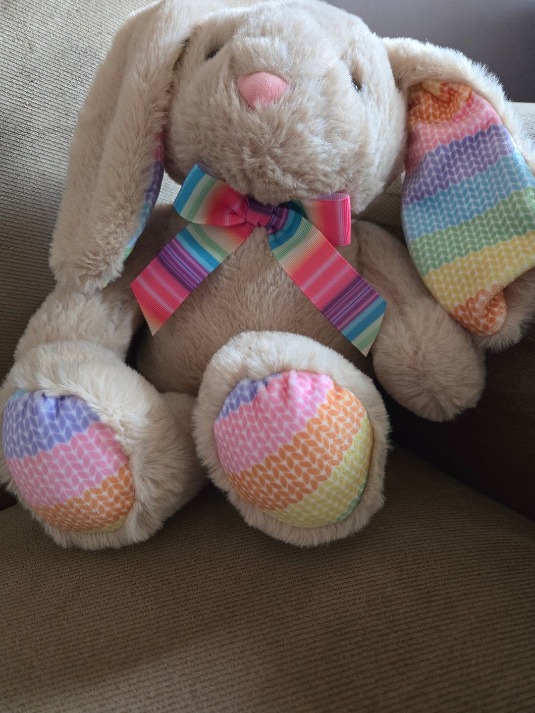 Bunny Stuffed Animal - Easter Bunny Toy - Tan colored bunny