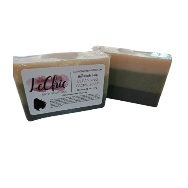 Facial Bar Soap Cleanser ~ Natural Essential Oils 3 layers tiers