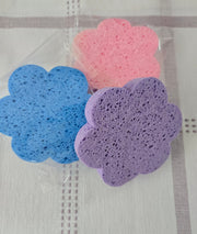 Flower Shaped Sponge  pink purple blue