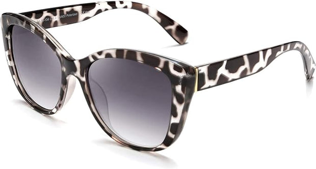 Sunglasses - Polarized grey leopard cat eye