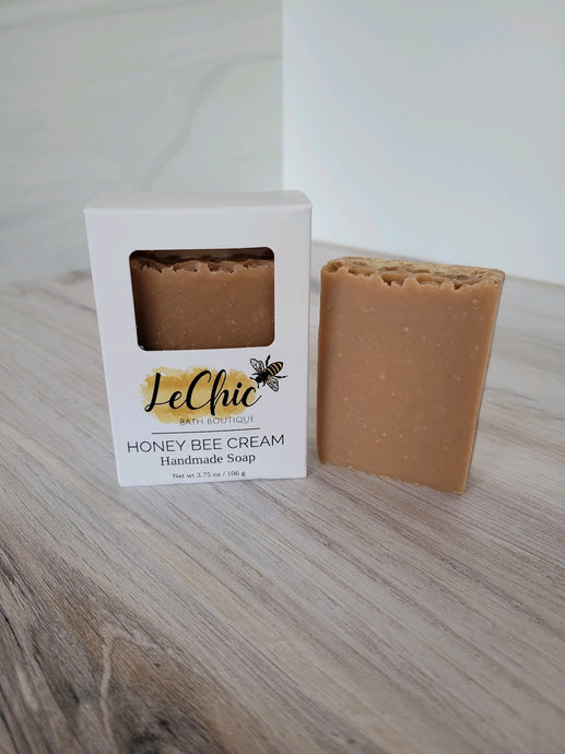 Bar Soap - HONEY BEE CREAM SOAP hand and body soap
