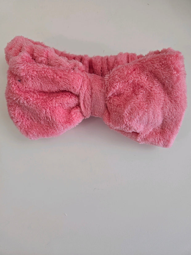 Headband Spa bow hair wrap terry cloth