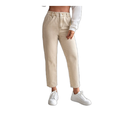 Jeans ladies elastic waist KHAKI