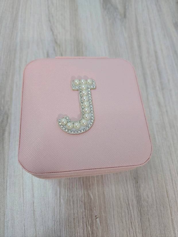 Jewelry Organizer Travel Case MINI  - Initial display on vanity  gift idea SMALL SIZE