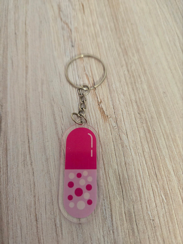 Keychain Cute Fun Pink Key ring friendship gifts girls acrylic