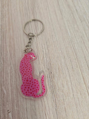 Keychain Cute Fun Pink Key ring friendship gifts girls acrylic