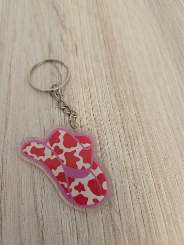Keychain Cute Fun Pink Key ring friendship gifts girls acrylic