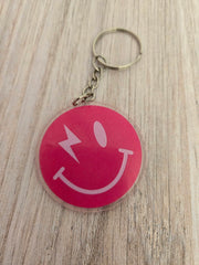 Keychain Cute Fun Pink Key ring friendship gifts girls acrylic