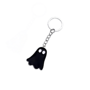 Keychain - HALLOWEEN GHOST Gift  Black White