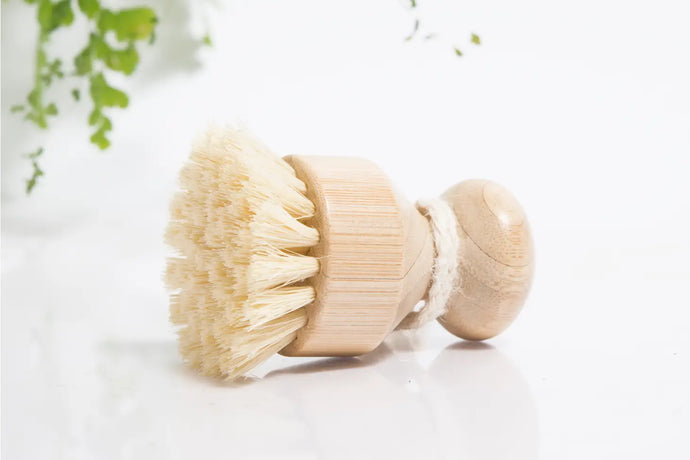 Brush ~ Kitchen Dish & Veggie Scrub Brush - Bamboo & Hemp Zero Waste