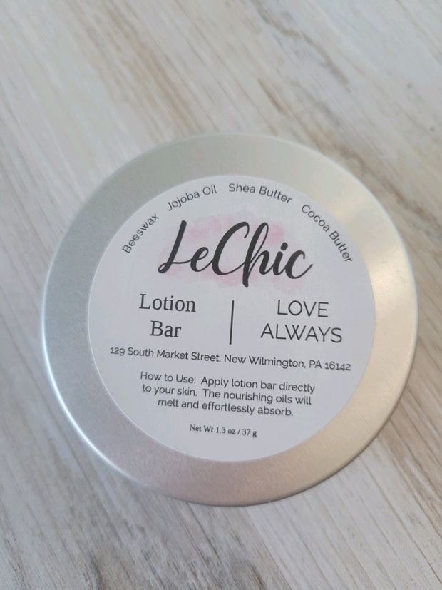 Lotion Bar ~ LOVE ALWAYS scented solid lotion moisturizer