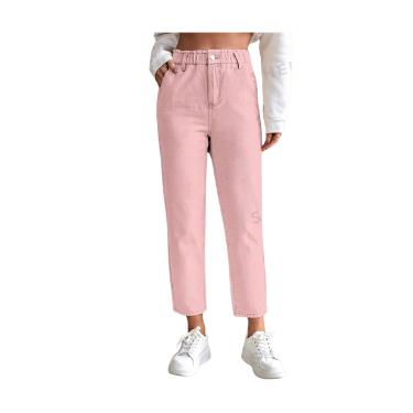 Jeans PINK ladies elastic waist