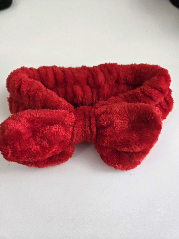 Headband Spa bow hair wrap terry cloth