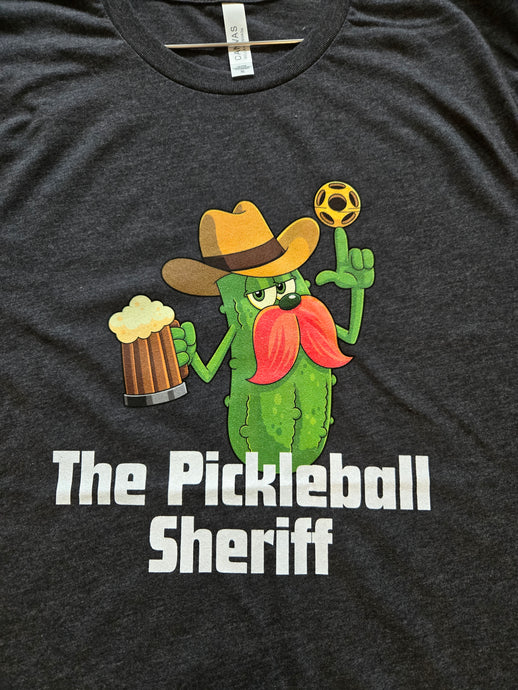 T-Shirt PICKLEBALL THE PICKLEBALL SHERIFF tshirt XLarge, XLg, XL