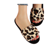 Slippers Tiger print indoor bedroom slippers open toe, 1 band