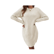 Dress Sweater Round Neck Style OFF WHITE IVORY