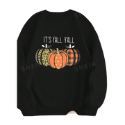 Sweatshirt FALL It's Fall Y'All  Black long sleeve