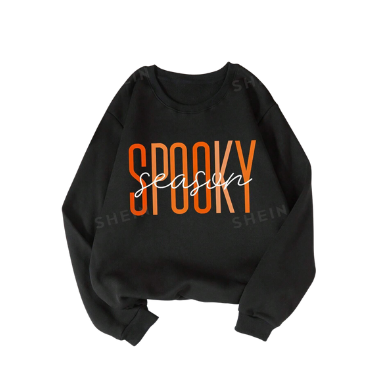 Sweatshirt FALL Black SPOOKY SEASON Long Sleeve