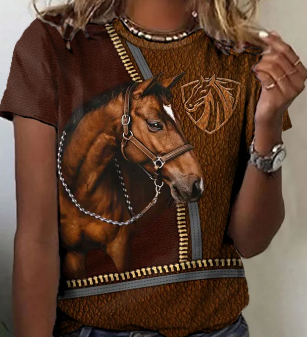 T-shirt Horse lover short sleeve