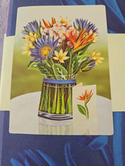 Flower Card Greeting card Fresh Cut 3D Flower Pop up Card