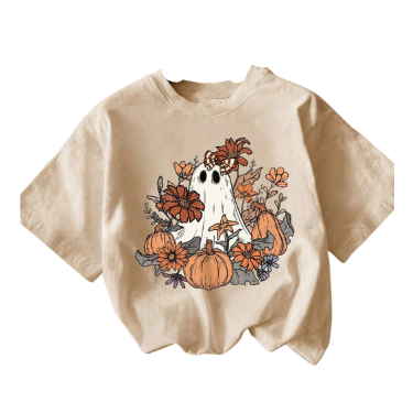 T-shirt GHOST PUMPKIN Khaki short sleeve