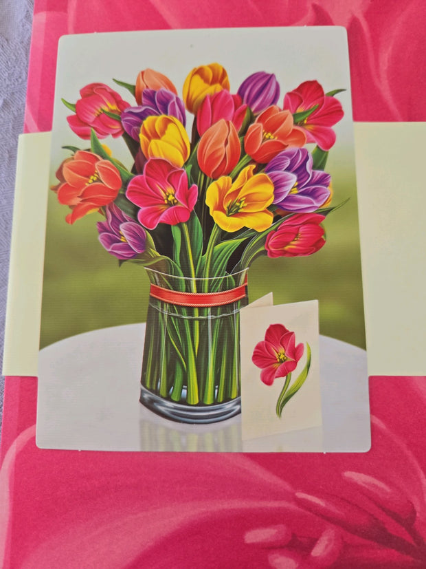 Flower Card Greeting card Fresh Cut 3D Flower Pop up Card