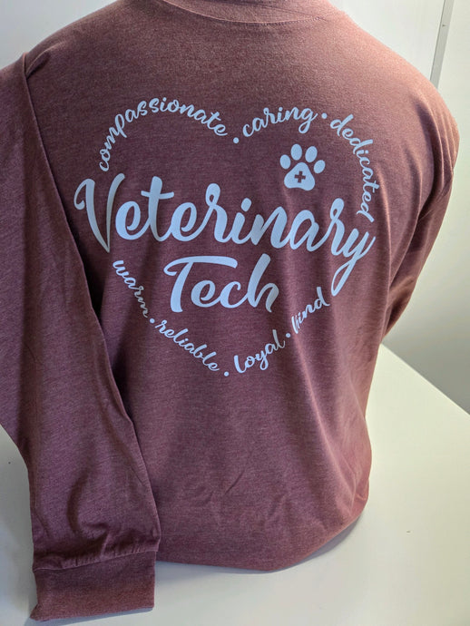 T-Shirt VETERINARY TECH Vet Tech Assistant tshirt Size XLarge, XLG, XL