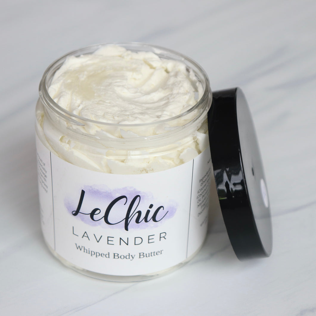 Body Butter ~ Lavender Whipped Moisturizer with ESSENTIAL OIL