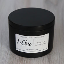 Black Tin Soy Candle ~ Turtle